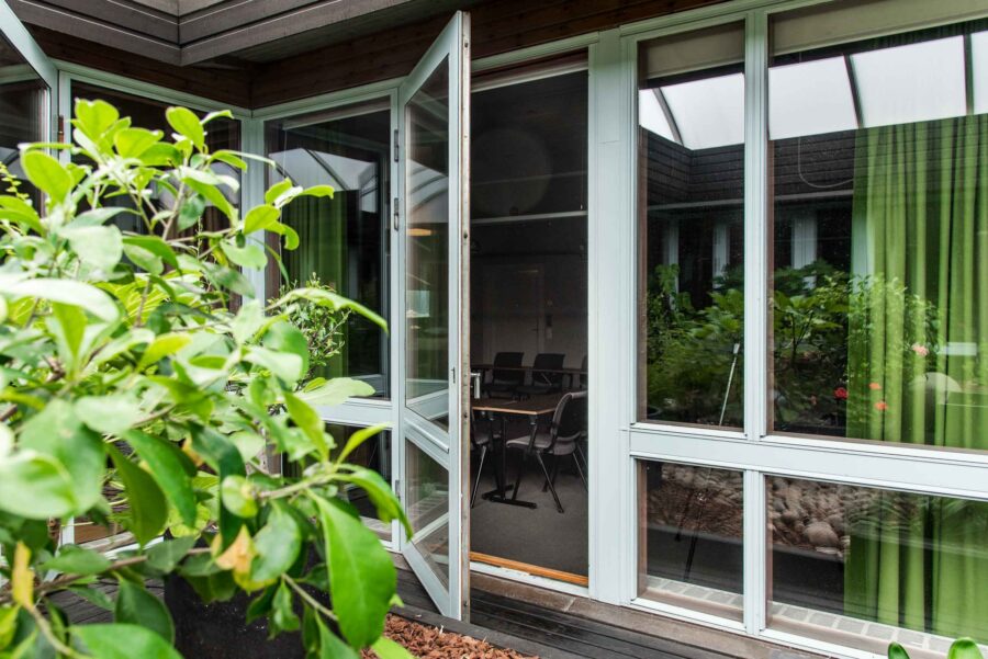 Aktern has a door and window to our orangery