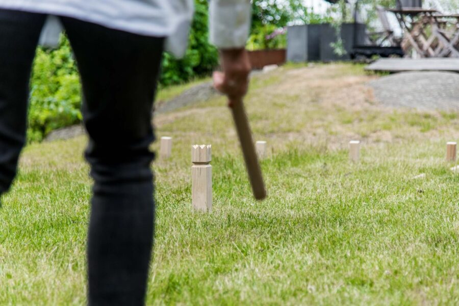 Kubb och massa andra lekar på Arken Hotel i Göteborg