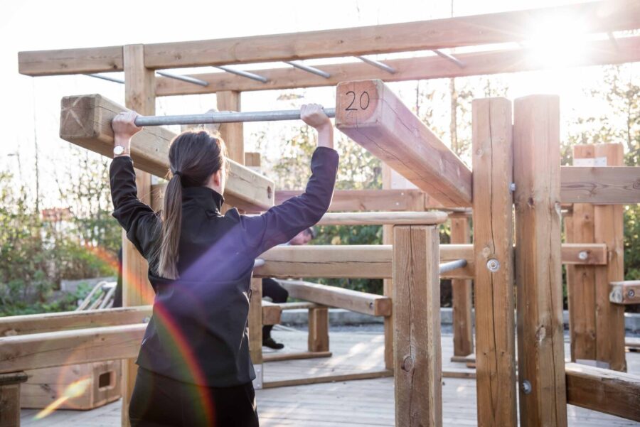 Axelpress i Art Gardens Spas naturgym