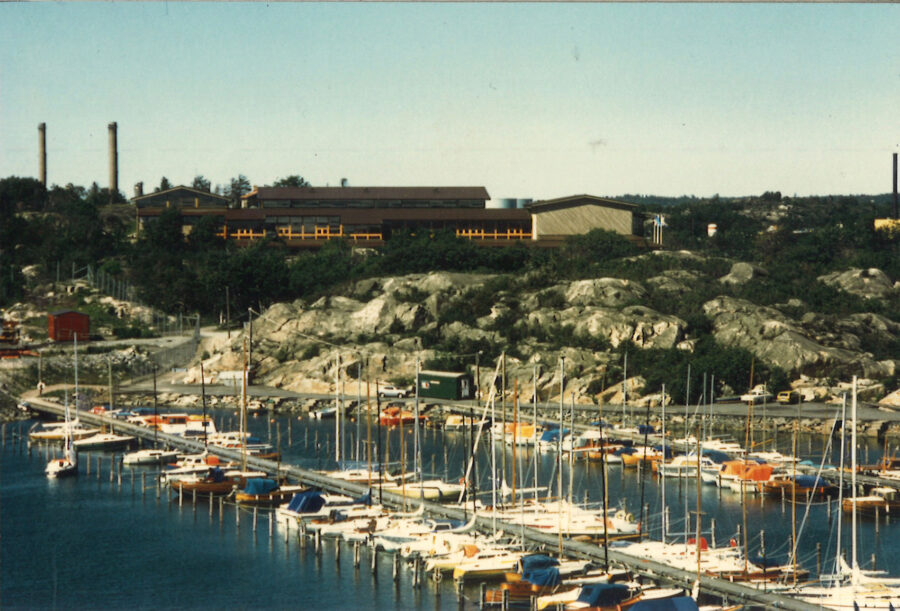 Arken in the past with marina below